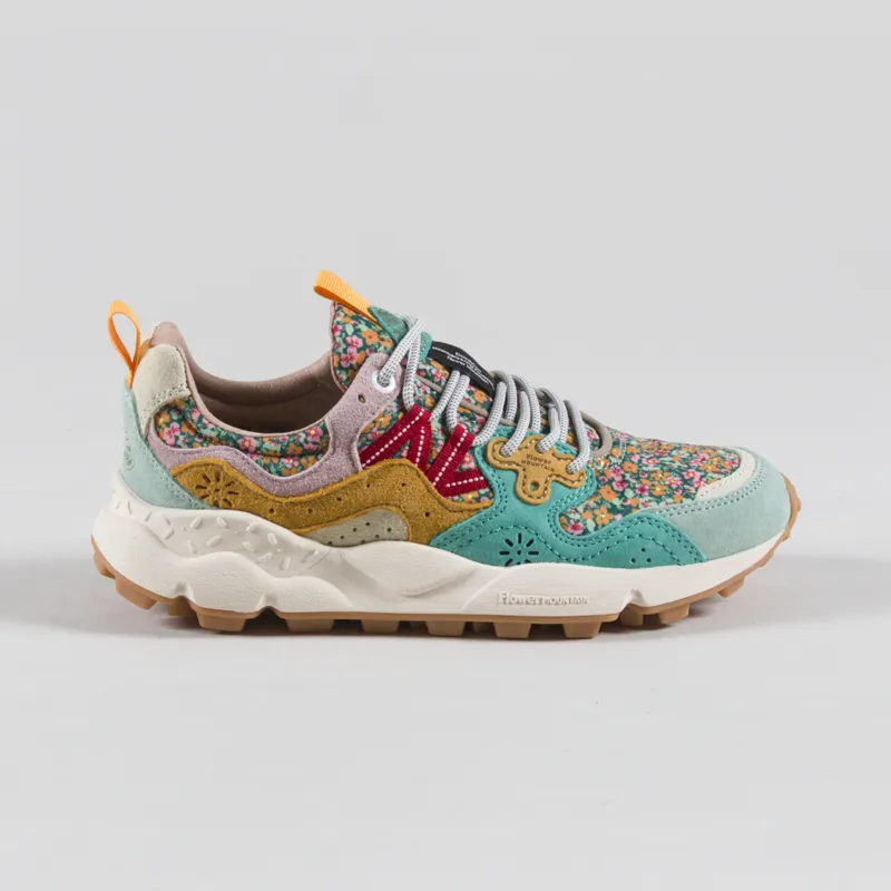 Flower Mountain Womens Yamano 3 Shoes Light Green Caraibi Zucca Suede Nylon Flower-2