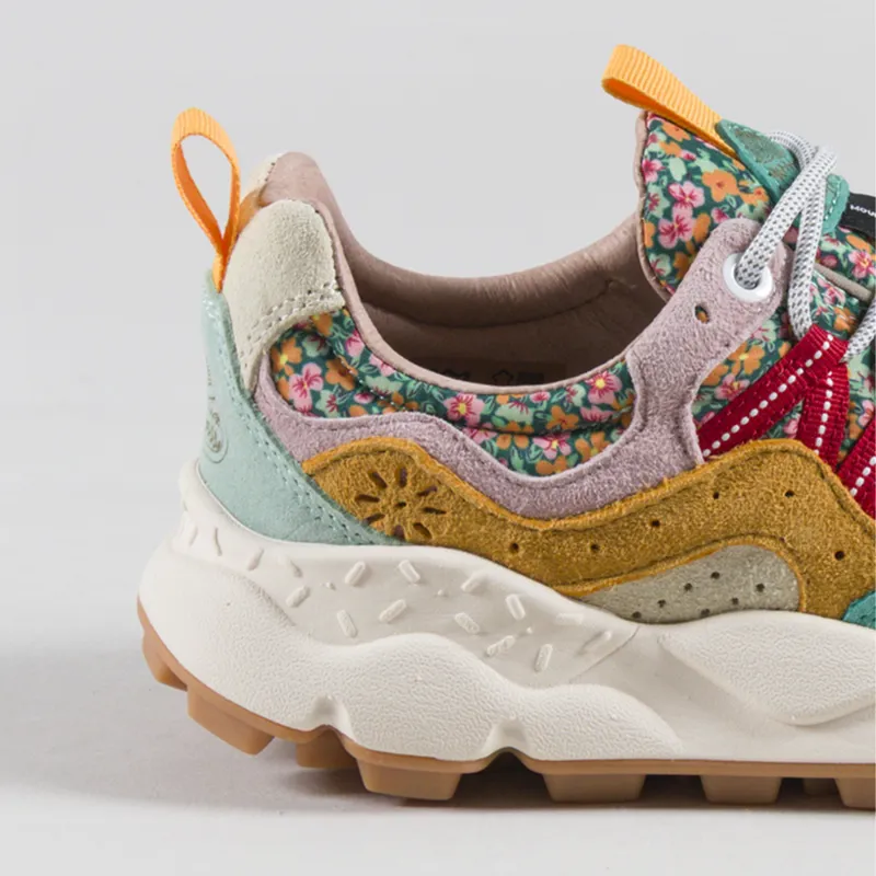 Flower Mountain Womens Yamano 3 Shoes Light Green Caraibi Zucca Suede Nylon Flower-4