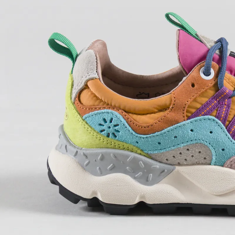 Flower Mountain Womens Yamano 3 Shoes Yellow Light Lime Pink Suede Nylon-5