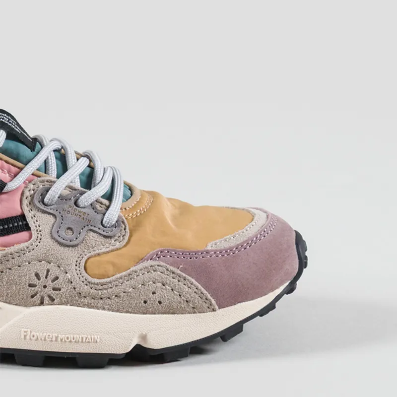 Flower Mountain Womens Yamano 3 Shoes Purple Orange Beige Suede Nylon-5