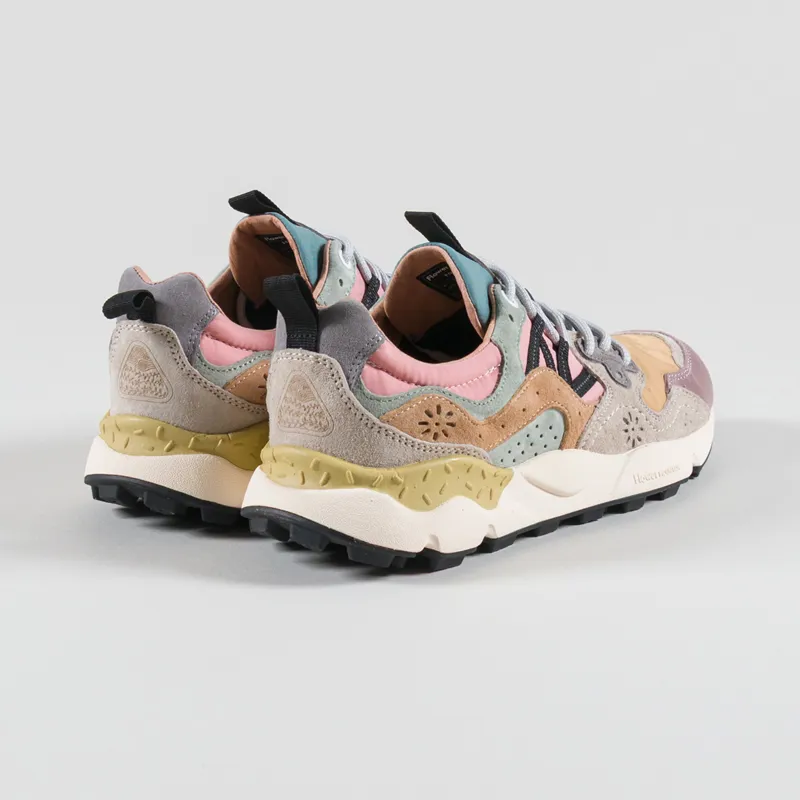 Flower Mountain Womens Yamano 3 Shoes Purple Orange Beige Suede Nylon-1