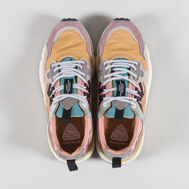 Flower Mountain Womens Yamano 3 Shoes Purple Orange Beige Suede Nylon-6