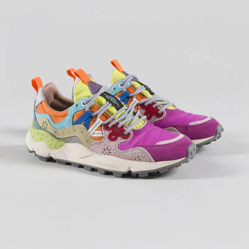 Flower Mountain Womens Yamano 3 Shoes Fuchsia Pink Multi Suede Nylon