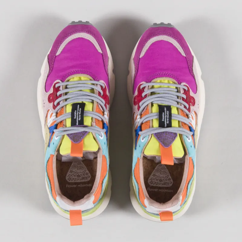 Flower Mountain Womens Yamano 3 Shoes Fuchsia Pink Multi Suede Nylon-6