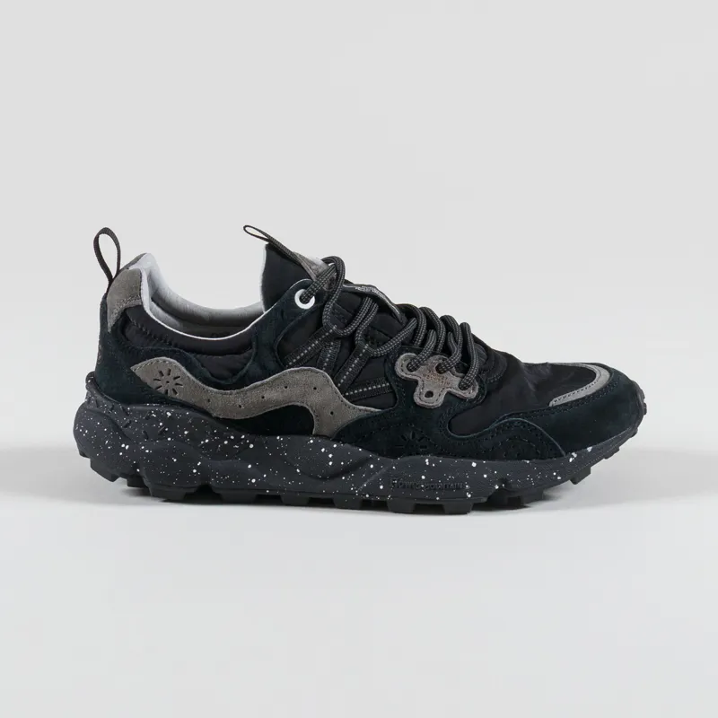 Flower Mountain Womens Yamano 3 Shoes Black Suede Nylon-2