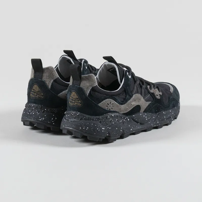 Flower Mountain Womens Yamano 3 Shoes Black Suede Nylon-1
