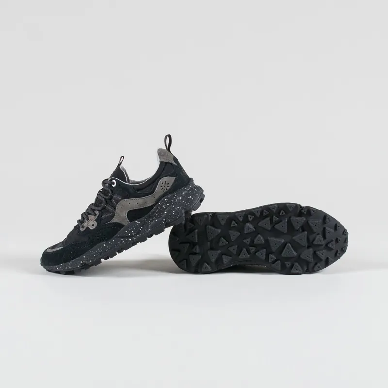 Flower Mountain Womens Yamano 3 Shoes Black Suede Nylon-3