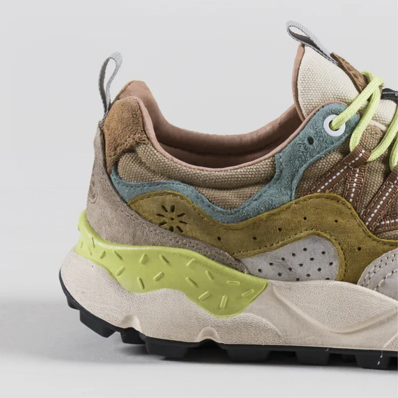 Flower Mountain Yamano 3 Shoes Grey White Light Brown Suede Canvas Washed-4