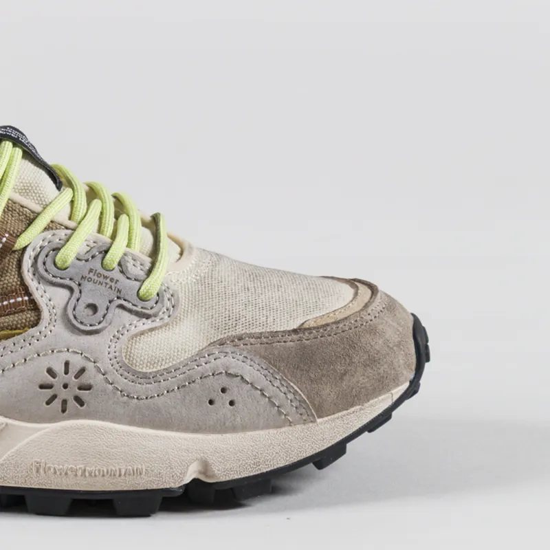 Flower Mountain Yamano 3 Shoes Grey White Light Brown Suede Canvas Washed-5