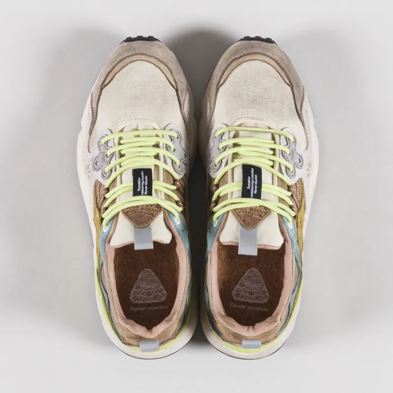 Flower Mountain Yamano 3 Shoes Grey White Light Brown Suede Canvas Washed-6