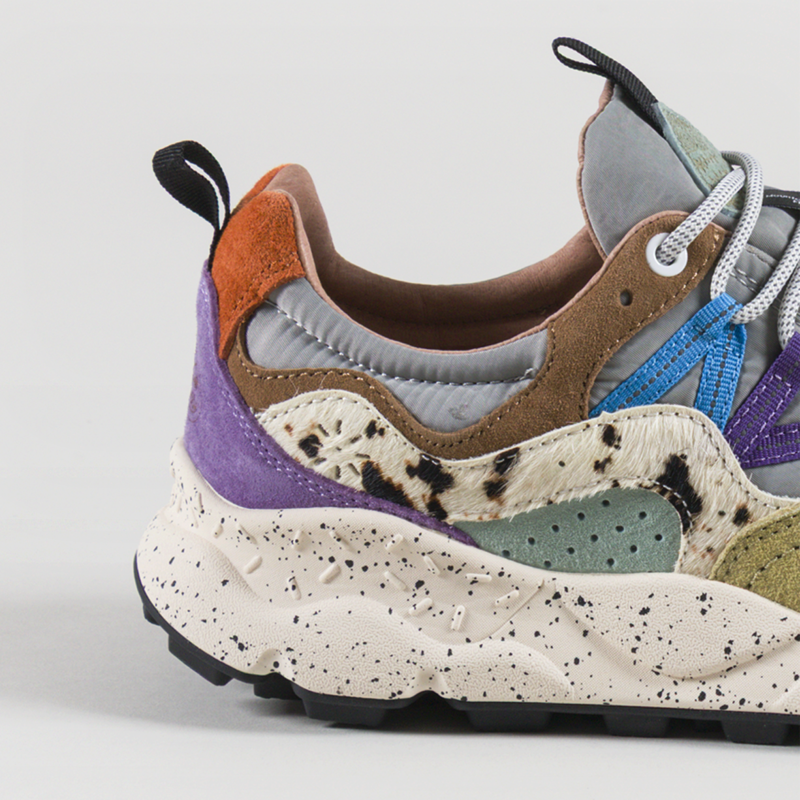 Flower Mountain Yamano 3 Shoe Dark Grey Light Grey Zucca Suede Pony Hair Nylon-4