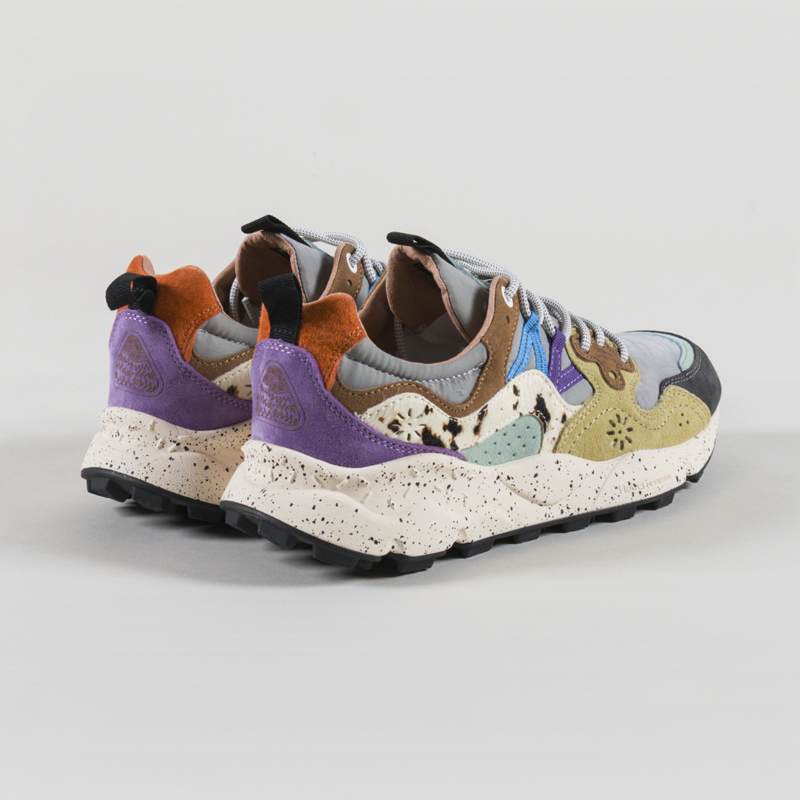 Flower Mountain Yamano 3 Shoe Dark Grey Light Grey Zucca Suede Pony Hair Nylon-1