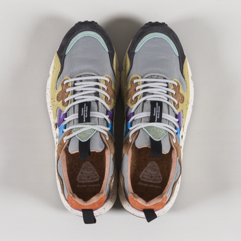 Flower Mountain Yamano 3 Shoe Dark Grey Light Grey Zucca Suede Pony Hair Nylon-6