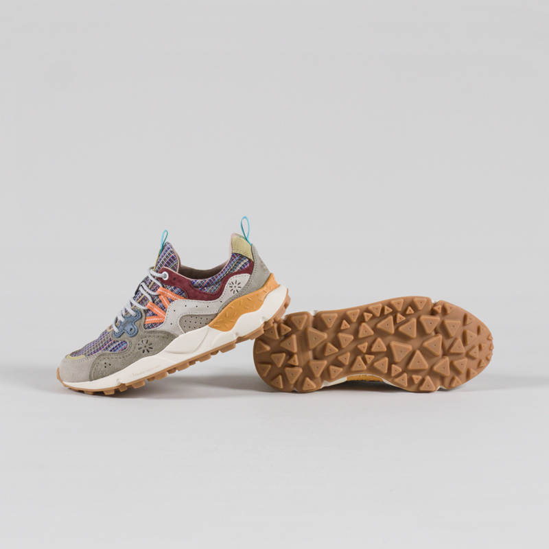 Flower Mountain Yamano 3 Shoes Grey Military Rust Suede Cotton Stripe-3