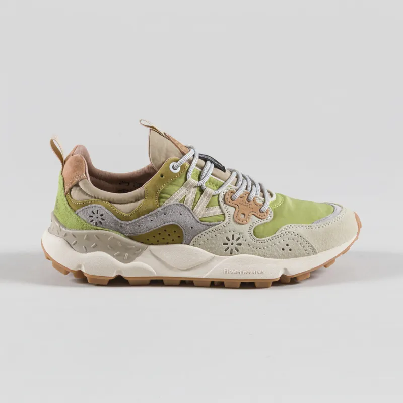 Flower Mountain Yamano 3 Shoes Milk Light Green Suede Nylon-2