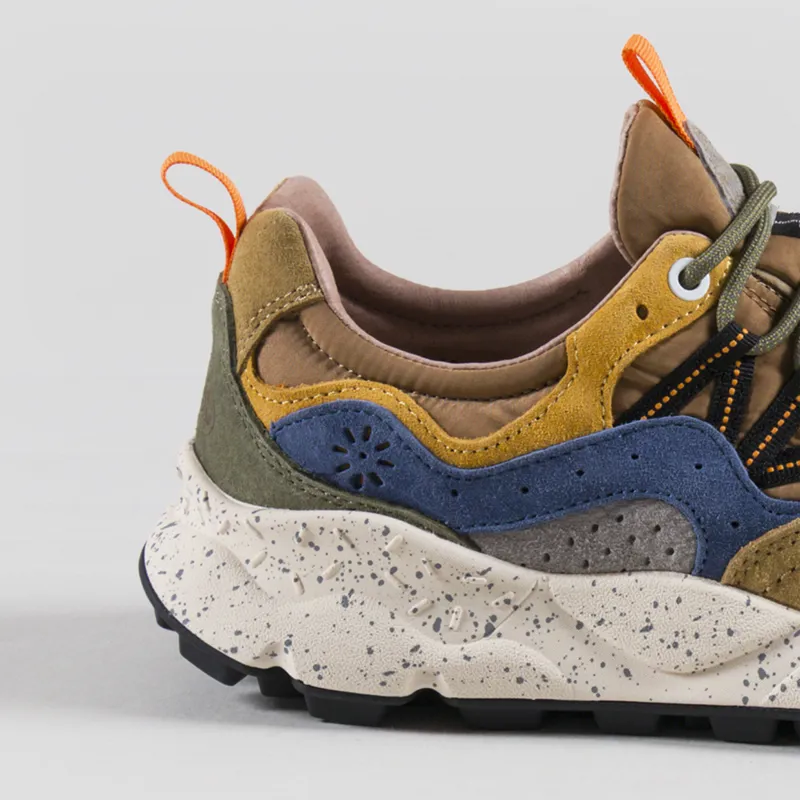 Flower Mountain Yamano 3 Shoes Yellow Khaki Beige Suede Nylon-4