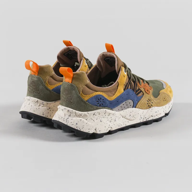 Flower Mountain Yamano 3 Shoes Yellow Khaki Beige Suede Nylon-1