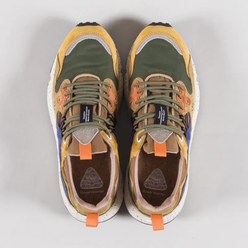 Flower Mountain Yamano 3 Shoes Yellow Khaki Beige Suede Nylon-6