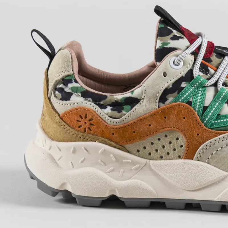 Flower Mountain Yamano 3 Shoes Camo Zucca Yellow Orange Suede Nylon-4