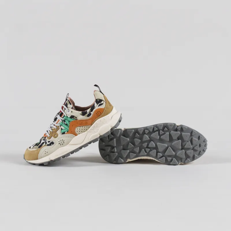 Flower Mountain Yamano 3 Shoes Camo Zucca Yellow Orange Suede Nylon-3