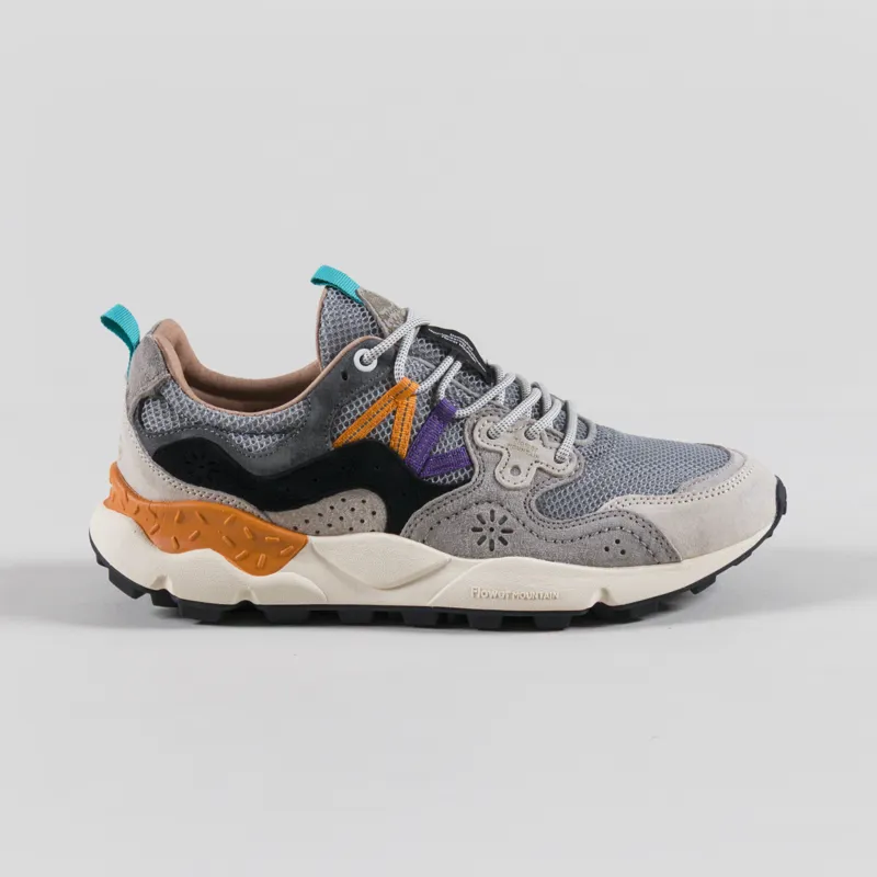 Flower Mountain Yamano 3 Shoes White Grey Black Suede Mesh-2