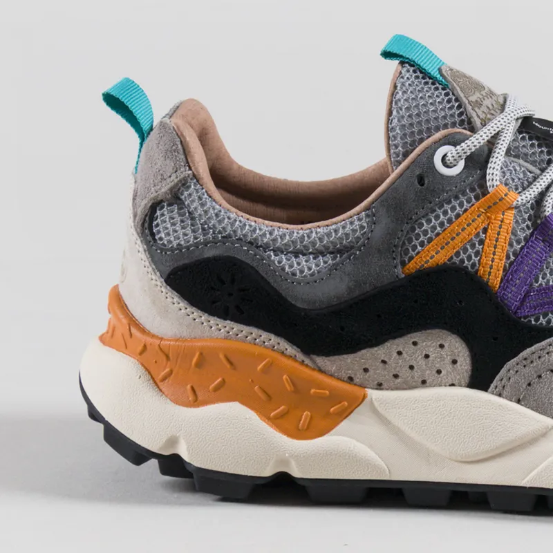 Flower Mountain Yamano 3 Shoes White Grey Black Suede Mesh-4