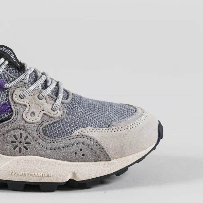 Flower Mountain Yamano 3 Shoes White Grey Black Suede Mesh-5