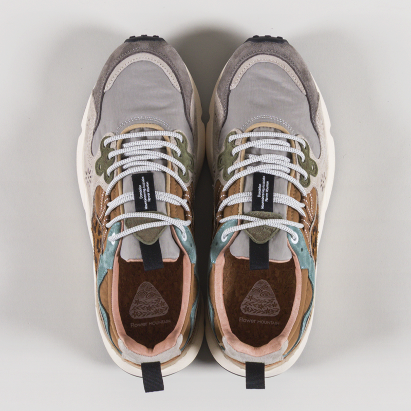 Flower Mountain Yamano 3 Shoe Taupe Beige Copper Suede Pony Hair Nylon-6