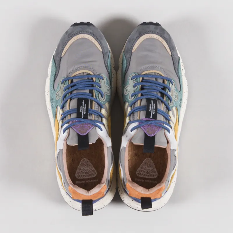 Flower Mountain Yamano 3 Shoes Grey Petrol Zucca Suede Nylon-6