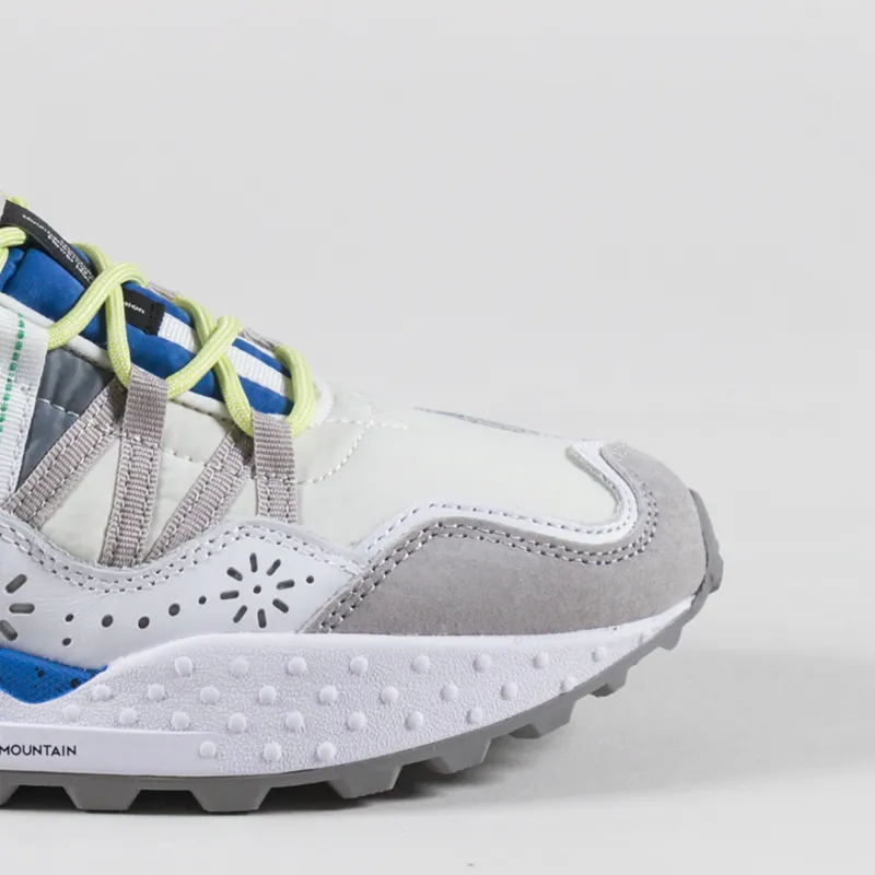 Flower Mountain Washi Shoes Grey White Azure Suede Nylon-5
