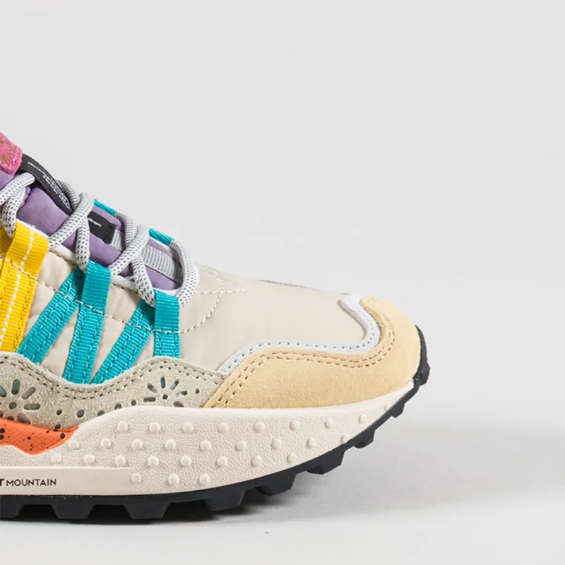 Flower Mountain Womens Washi Shoes Cream Off White Fuchsia Suede Nylon-5