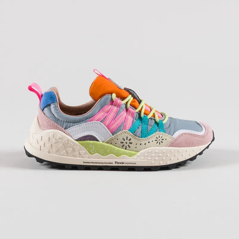 Flower Mountain Womens Washi Shoes Pink Off White Suede Nylon-2