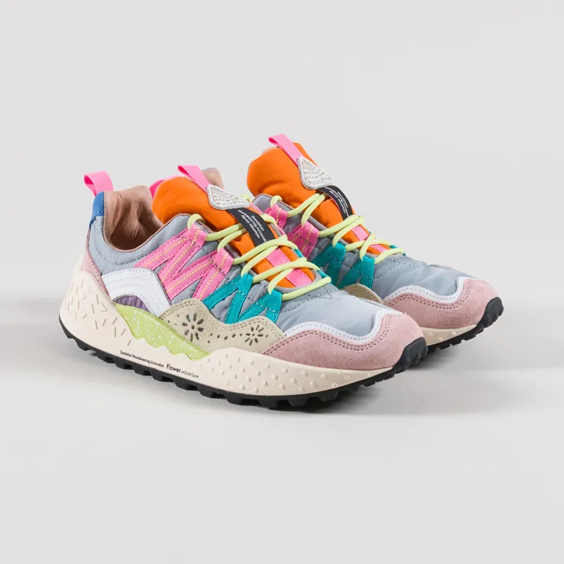 Flower Mountain Womens Washi Shoes Pink Off White Suede Nylon