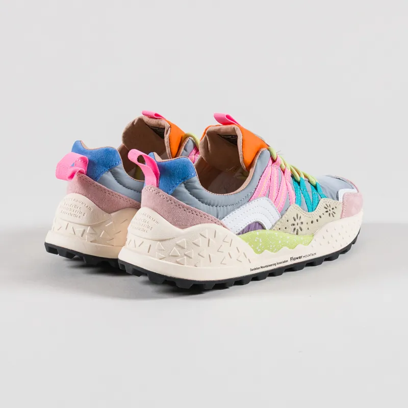 Flower Mountain Womens Washi Shoes Pink Off White Suede Nylon-1