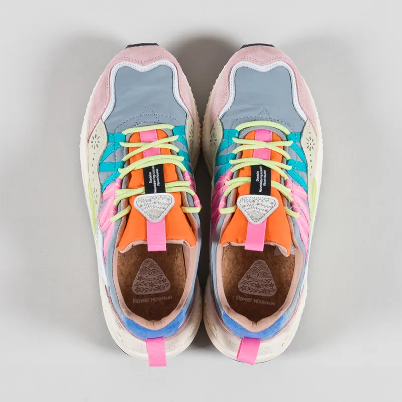 Flower Mountain Womens Washi Shoes Pink Off White Suede Nylon-6