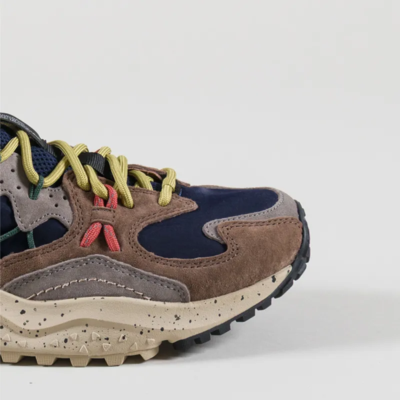 Flower Mountain Yamabushi Shoes Brown Black Mud Suede Nylon-5