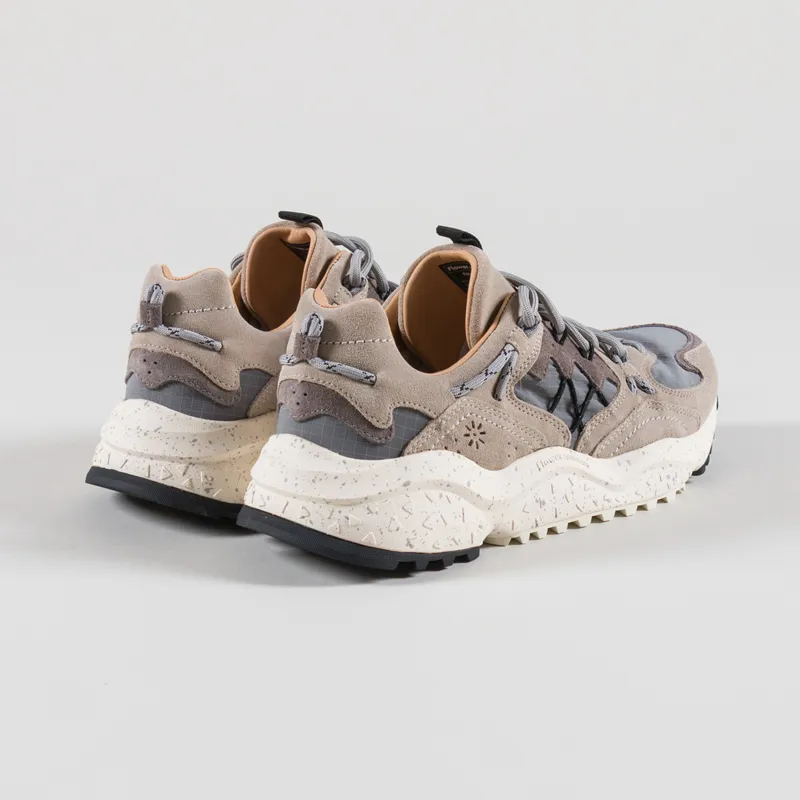 Flower Mountain Yamabushi Shoes Beige Grey Cow Suede-1