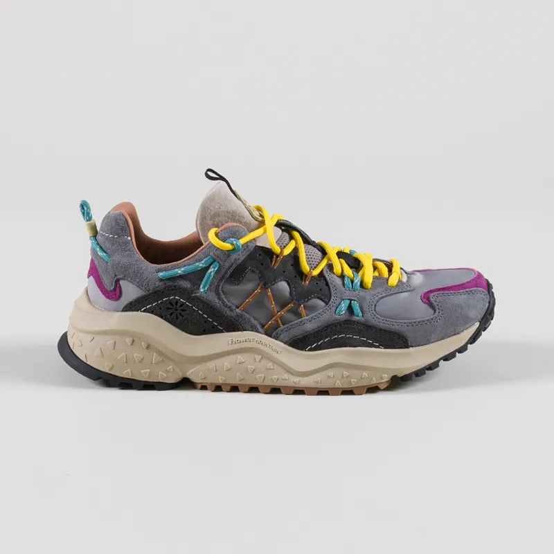 Flower Mountain Yamabushi Shoes Dark Grey Mud Brown Suede Nylon-2