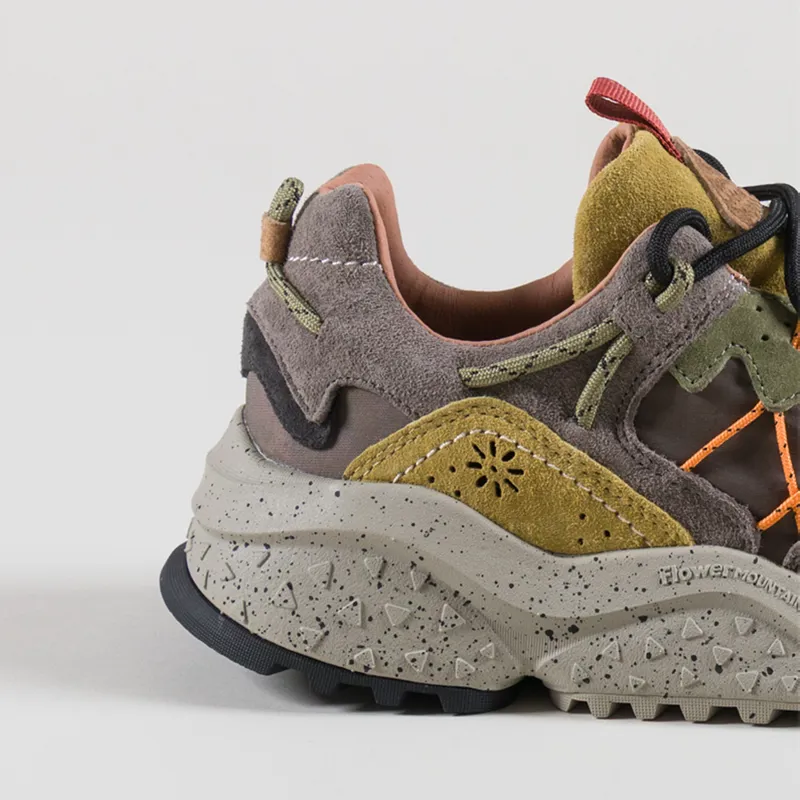 Flower Mountain Yamabushi Shoes Mud Dark Brown Acid Suede Nylon-4