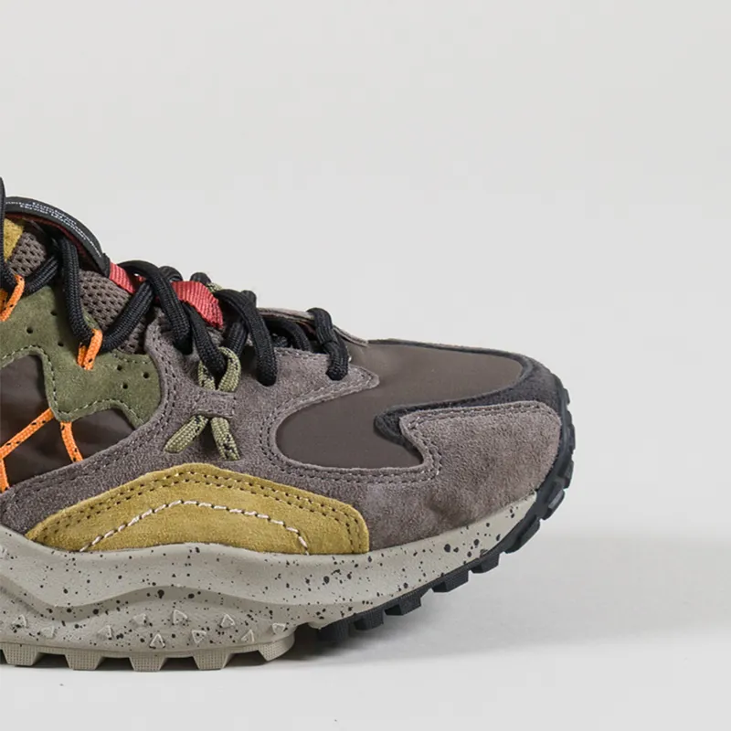 Flower Mountain Yamabushi Shoes Mud Dark Brown Acid Suede Nylon-5