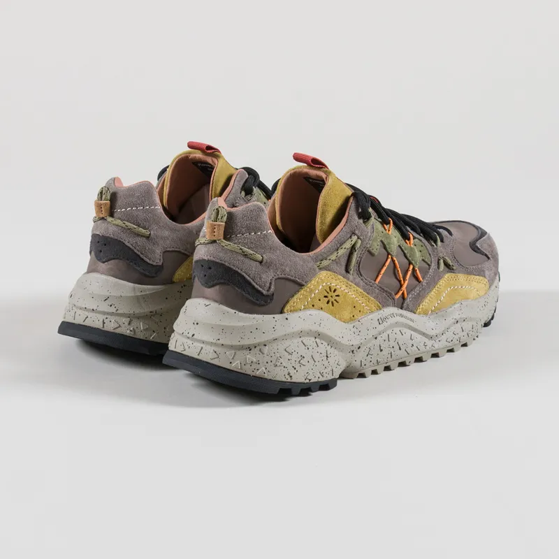 Flower Mountain Yamabushi Shoes Mud Dark Brown Acid Suede Nylon-1