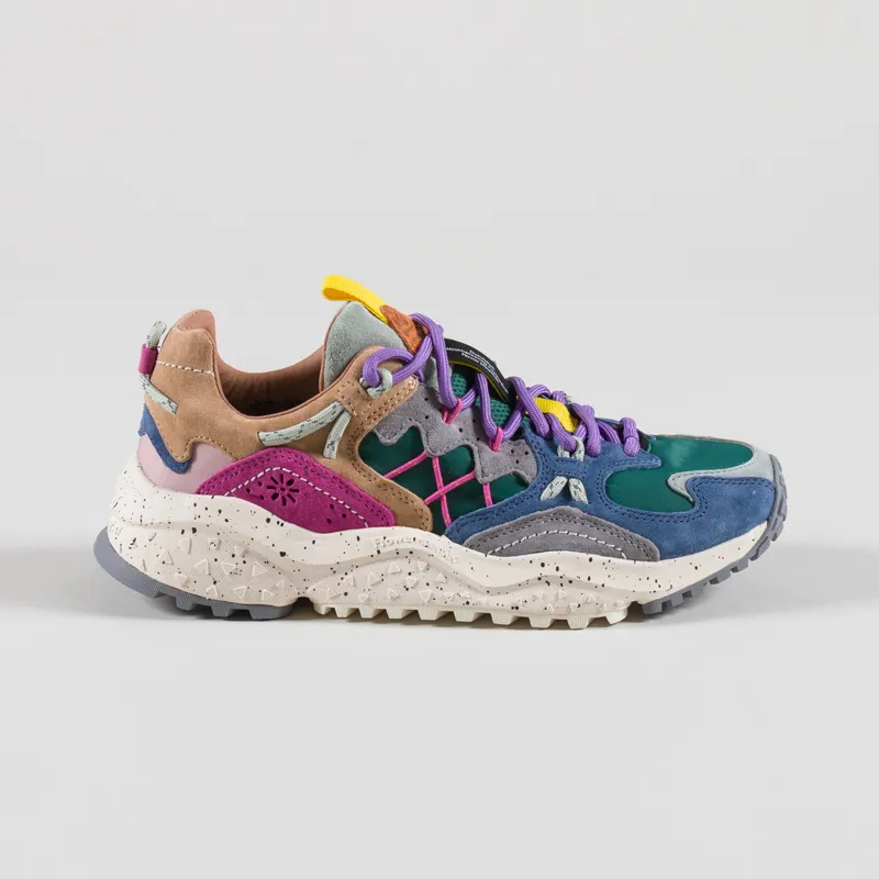 Flower Mountain Womens Yamabushi Shoes Anthracite Green Purple-2
