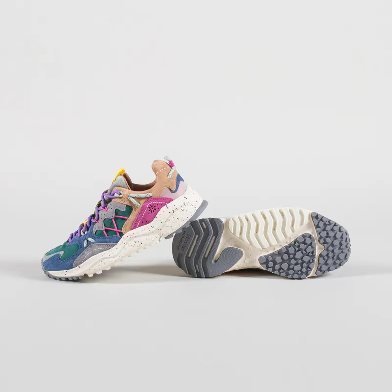 Flower Mountain Womens Yamabushi Shoes Anthracite Green Purple-3