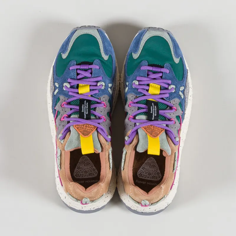 Flower Mountain Womens Yamabushi Shoes Anthracite Green Purple-6