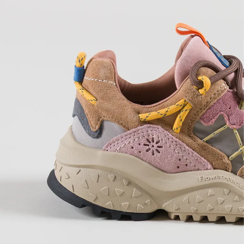 Flower Mountain Womens Yamabushi Shoes Cognac Taupe Pink Sude Nylon-4