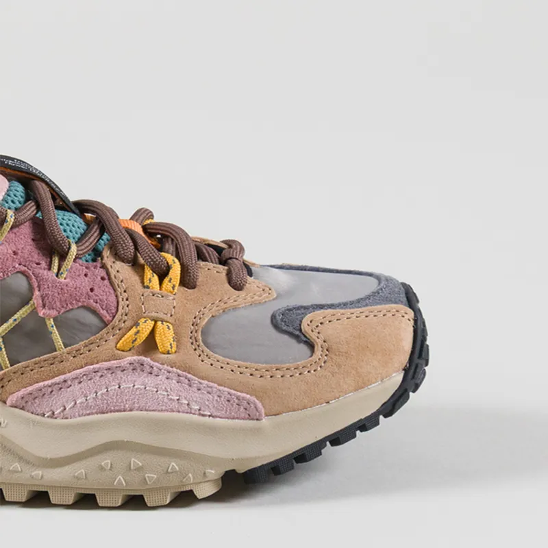 Flower Mountain Womens Yamabushi Shoes Cognac Taupe Pink Sude Nylon-5