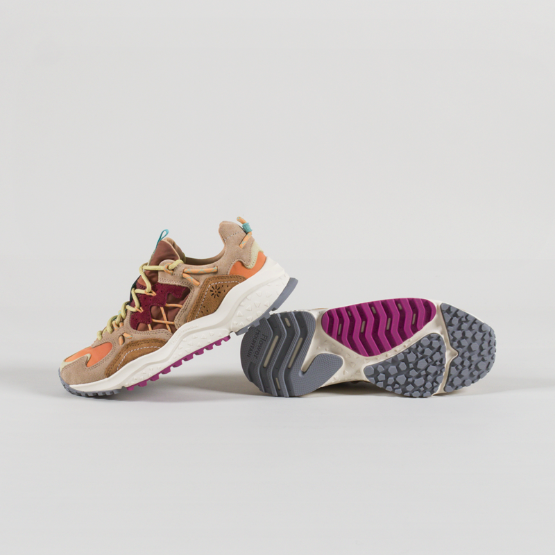 Flower Mountain Womens Yamabushi Shoes Orange Cognac Warm Orange Cow Suede-3