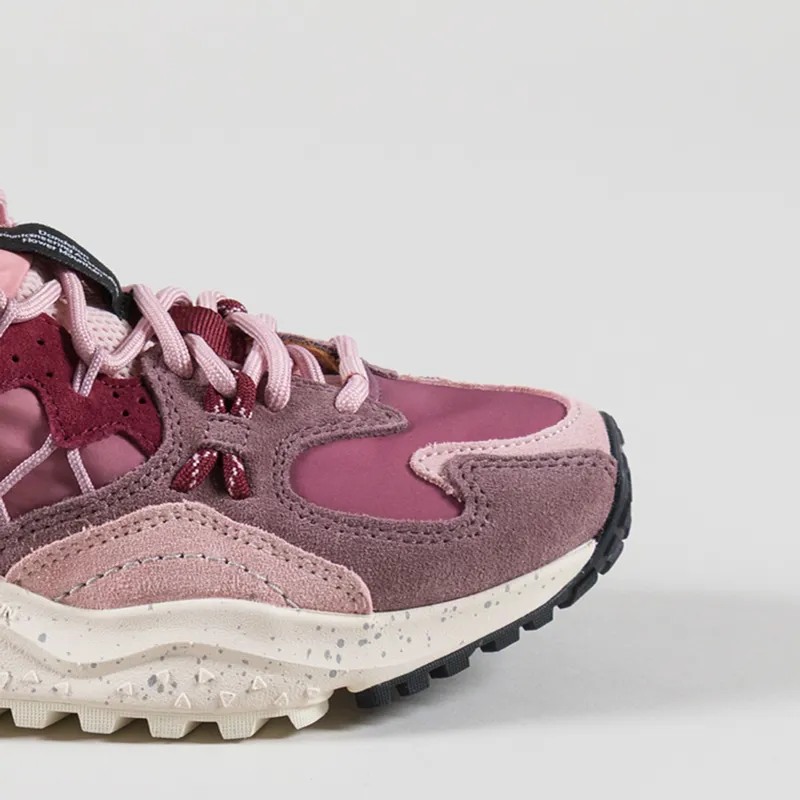 Flower Mountain Womens Yamabushi Shoes Cipria Rose Purple Cow Suede-5