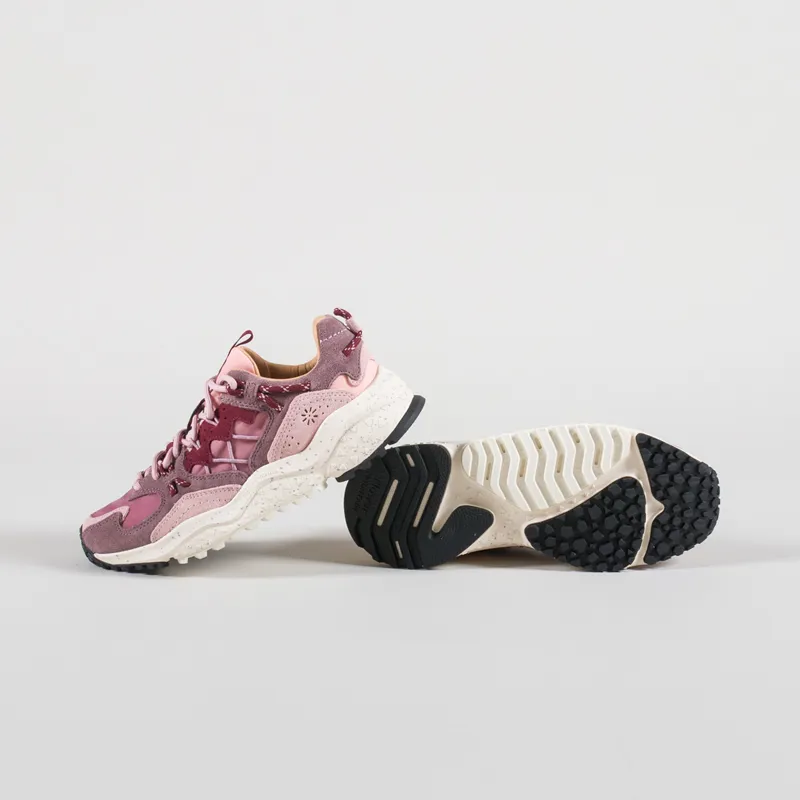 Flower Mountain Womens Yamabushi Shoes Cipria Rose Purple Cow Suede-3