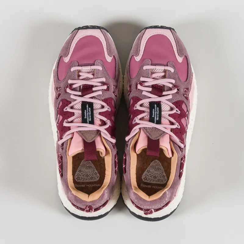 Flower Mountain Womens Yamabushi Shoes Cipria Rose Purple Cow Suede-6